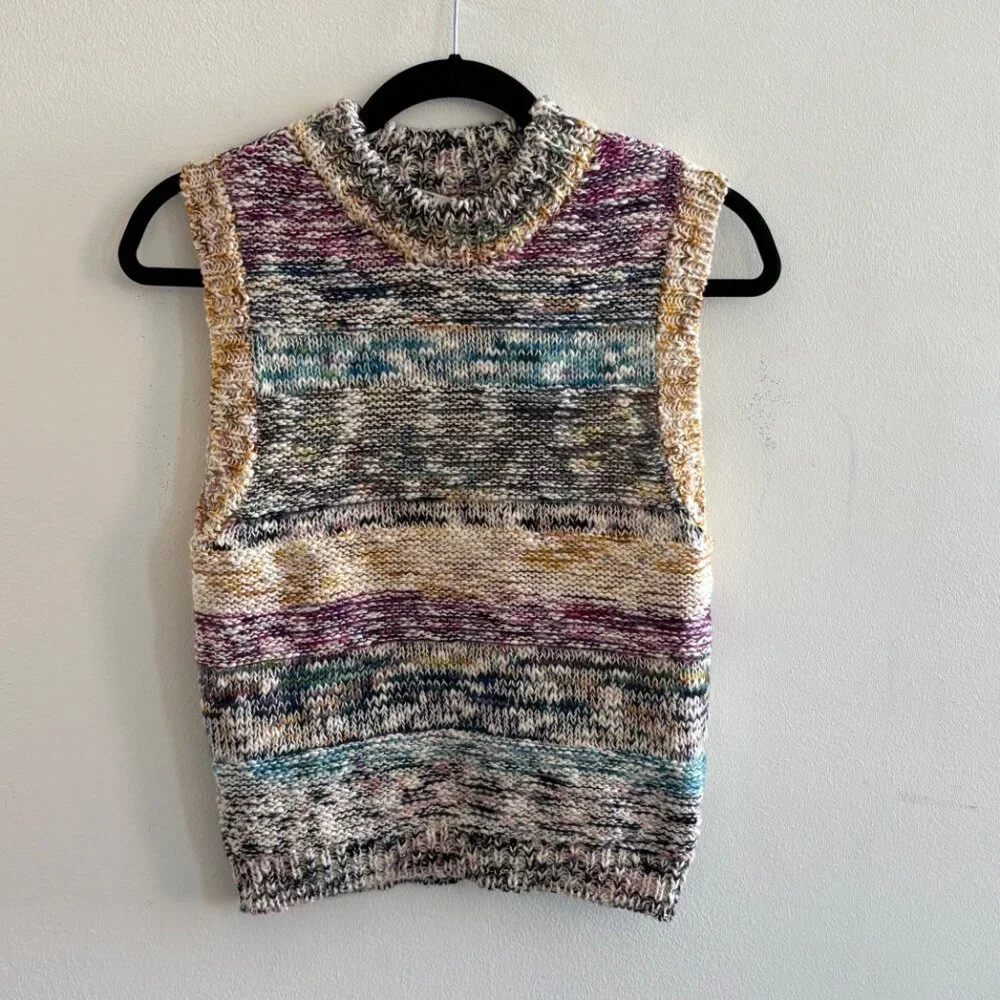 NWT Ulla Johnson Zenna Sleeveless Knit Sweater Multicolor Handcrafted Size M/L - Picture 10 of 10